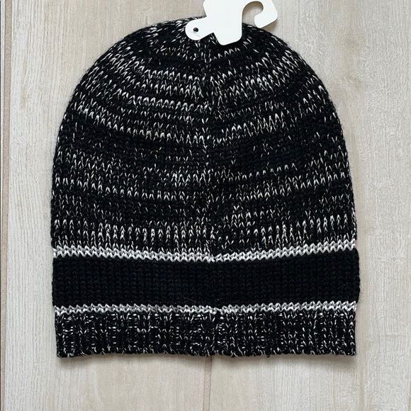 Micheal Kors Marl Metallic Striped Slouchy Beanie - Picture 2 of 5